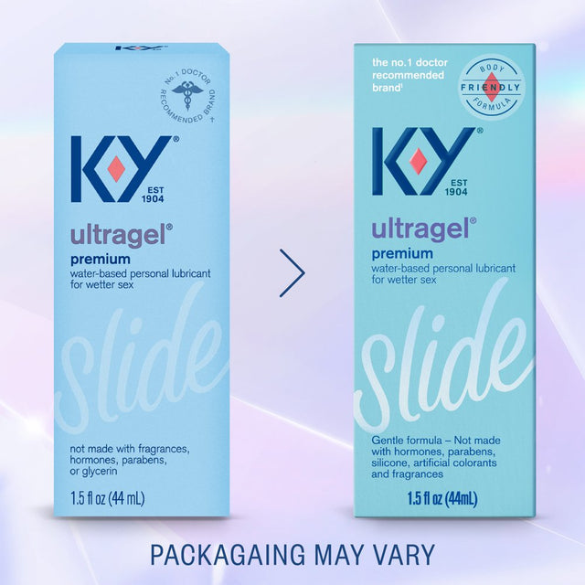 K-Y Ultragel Lube, Personal Lubricant, NEW Water-Based Formula, Safe for Anal Sex, Safe to Use with Latex Condoms, for Men, Women and Couples, Body Friendly 1.5 FL OZ