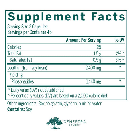 Genestra Brands Phos Choline | Support Healthy Liver Function | 90 Capsules