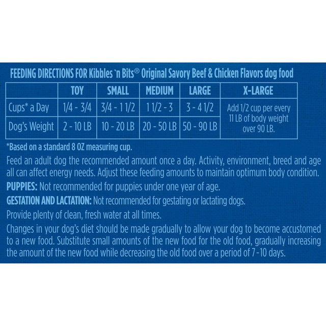 Kibbles 'N Bits Original Dry Dog Food, 45-Pound