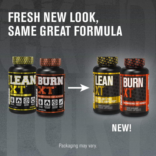 Jacked Factory Burn XT Thermogenic Fat Burner & Lean XT Caffeine Free Weight Loss Supplement