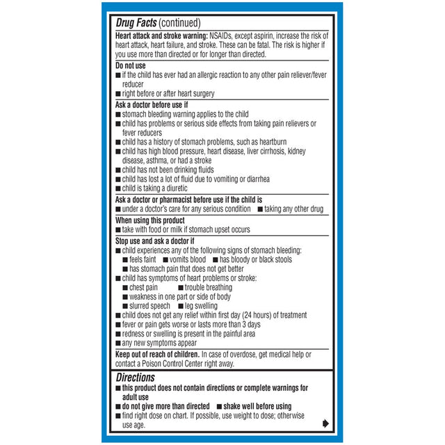 Infants' Advil Pain Reliever and Baby Fever Reducer, Infant Ibuprofen for Pain Relief, White Grape - 0.5 Fl Oz