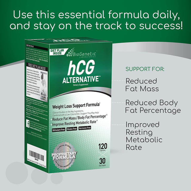 Hcg Alternative - Weight Loss Pills and Fat Burner for Men and Women - Boosts Metabolism Supports Healthy Diets - Alternative Formula - 30-Day Supply (120 Capsules per Bottle)
