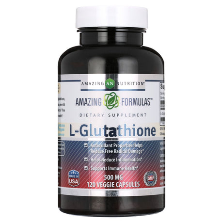 Amazing Formulas L-Glutathione, 500 Mg Veggie Capsules (120 Count)