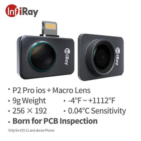 Infiray Infrared Thermal Imaging Camera for Phone P2 Pro Infrared Imager Phone Repair P2 Night Vision Go Thermal Imager Camera for Phone P2Pro with Magnetic Macro Lens