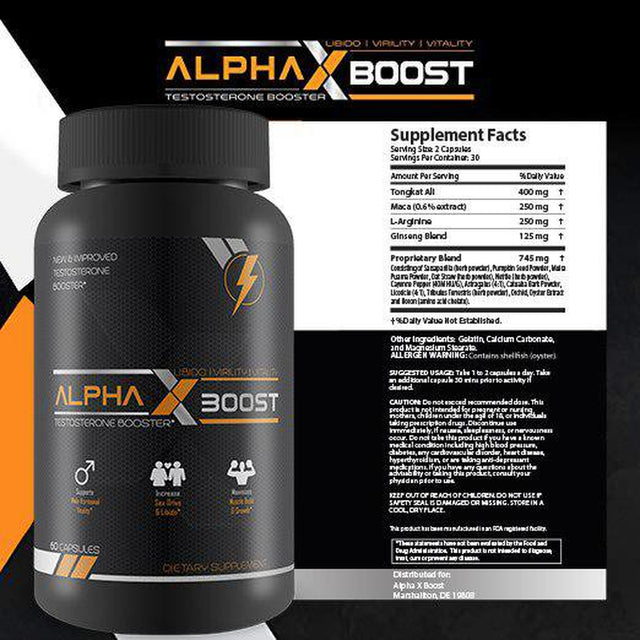 Alpha X Boost- Optimum Performance Technology- Natural Testosterone Booster