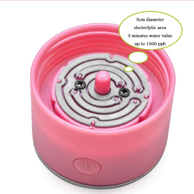 Portable 3 Minute Hydrogen-Rich Water Bottle Rechargeable High Concentration Hydrogen Generator Glass Bottle Anti-Aging Anti-Oxidation Alkaline Water Generator, 260Ml