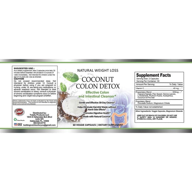 Gentle Coconut Colon Detox Cleanse (60 Capsules)