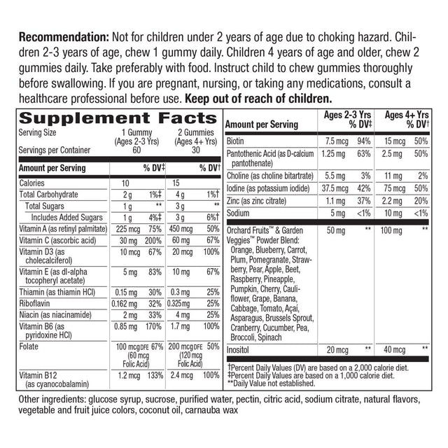 Alive! Kid'S Daily Multivitamin Gummies, Supports Growth and Development*, Fruit Flavored, 60 Count