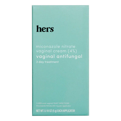 Hers Miconazole Treats Yeast Infections and Vaginal Itching 3 Day Treatment