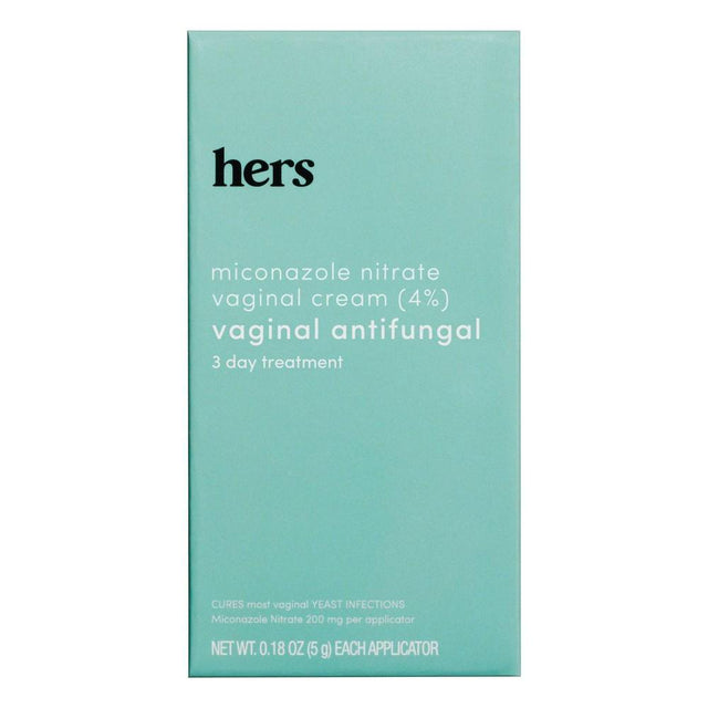 Hers Miconazole Treats Yeast Infections and Vaginal Itching 3 Day Treatment