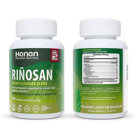 Hanan Rinosan Kidney Cleanser Blend | 100 Capsules | Naturally Aids in Supporting Healthy Kidney and Urinary Tract Function