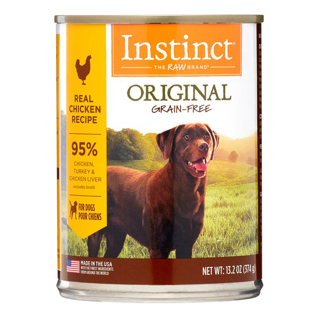 Instinct Original Grain Free Real Chicken Recipe Natural Wet Canned Dog Food by Nature'S Variety, 13.2 Oz. Cans