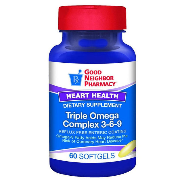 GNP Triple Omega 3-6-9 Complex Supplement 60 Softgels