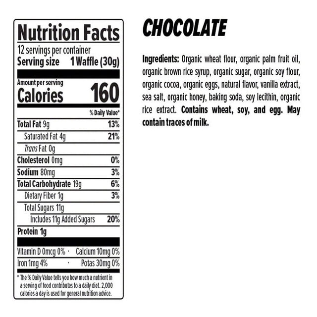 Honey Stinger Energy Waffles, 12 Pack, Chocolate