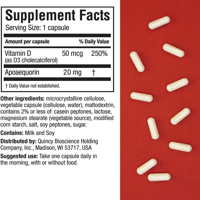 Prevagen Improves Memory - Extra Strength 20Mg, 30 Capsules |2 Pack| with Apoaequorin & Vitamin D | Brain Supplement for Better Brain Health, Supports Healthy Brain Function and Clarity