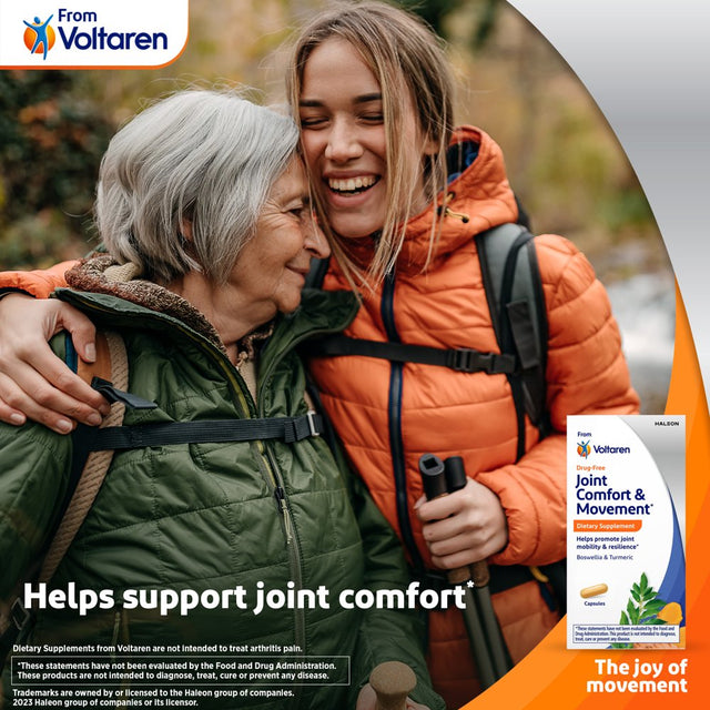 Joint Comfort + Movement from Voltaren Dietary Supplements, 30Ct