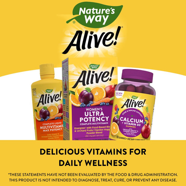 Alive! Women'S Ultra Potency Complete Daily Multivitamin Tablets, 60 Count