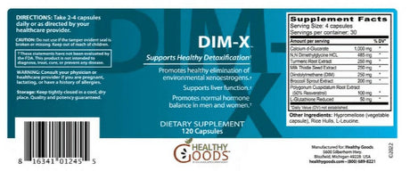 Healthy Goods Dim-X Dietary Supplement, 120 Ct