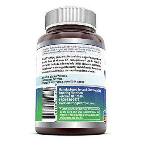 Amazing Formulas Vitamin K2 Menaq7 - 1000Mcg, 120Vcaps