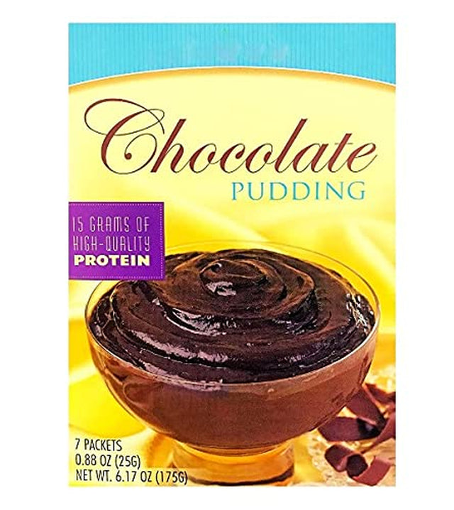Healthywise - High Protein Double Chocolate Pudding Mix, 15G Protein, Low Calories, Low Fat, 7 Servings per Box