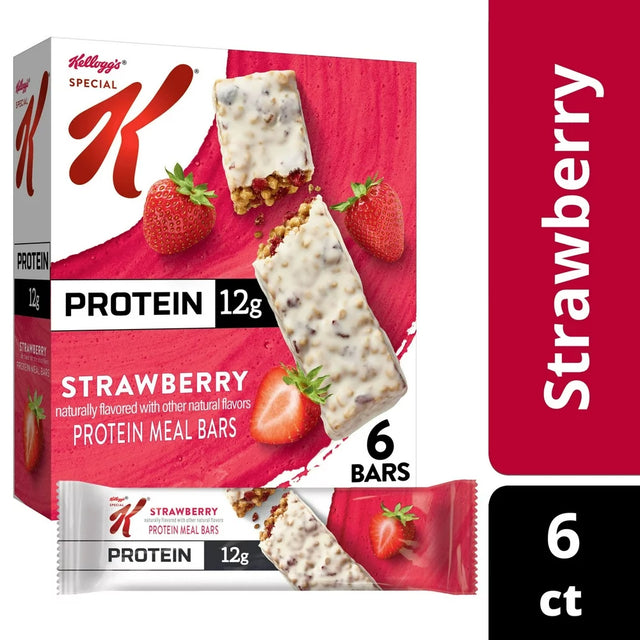 Kellogg'S Special K Strawberry Chewy Protein Meal Bars, Ready-To-Eat, 9.5 Oz, 6 Count