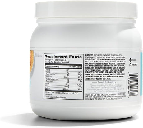365 by Whole Foods Market, Protein Whey Grassfed Vanilla, 10.8 Ounce