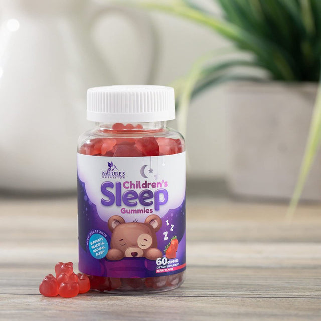 Kids Sleep Gummies, 2Mg Melatonin, Nature'S Effective & Drug-Free Restful Sleep Support Supplement, Childrens Melatonin Gummy for Ages 4 & Up, Vegan, Non-Gmo, Natural Color & Berry Flavor - 60 Gummies