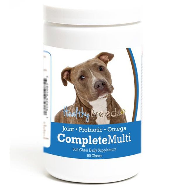 Healthy Breeds 192959010855 Pit Bull All in One Multivitamin Soft Chew - 90 Count