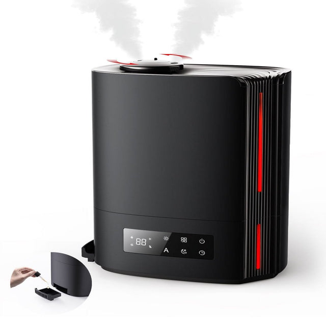 ALROCKET 6L Humidifier, Cool Mist Humidifiers for Bedroom Large Room Home,Top Fill, Smart Humidity Control,Oil Diffuser,Timer, Black