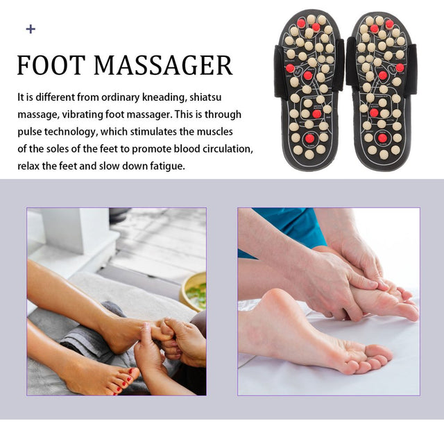 Foot Massagers Slippers Unisex Acupressure Massage Slippers for Relief Plantar Fasciitis Heel Arch Arthritis Neuropathy Pain (Size 38)