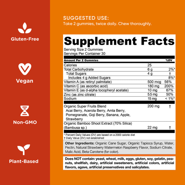 Goli Nutrition Super Fruits Gummies, Fruit Blend Flavor Dietary Supplement, 60 Count