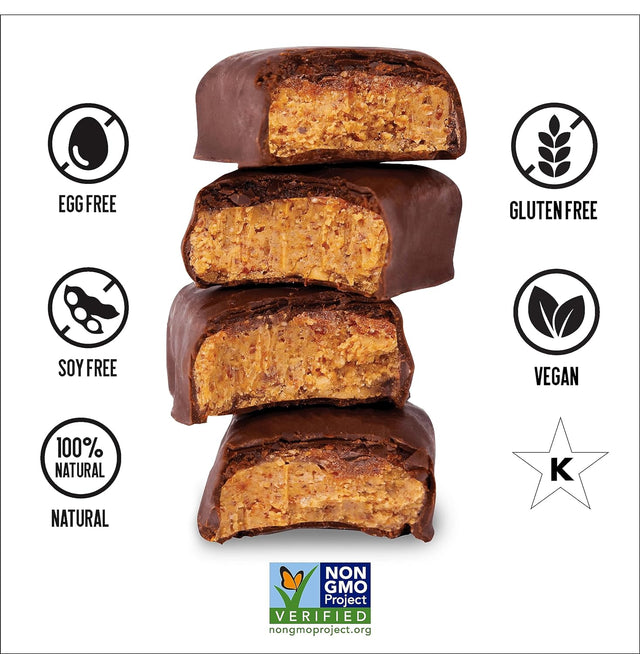 Freakin' Wholesome Chocolate Covered Caramel Almond Bites, High Protein Snacks 2.82 Ounces per Box. (Pack of 3). Vegan Gluten Free