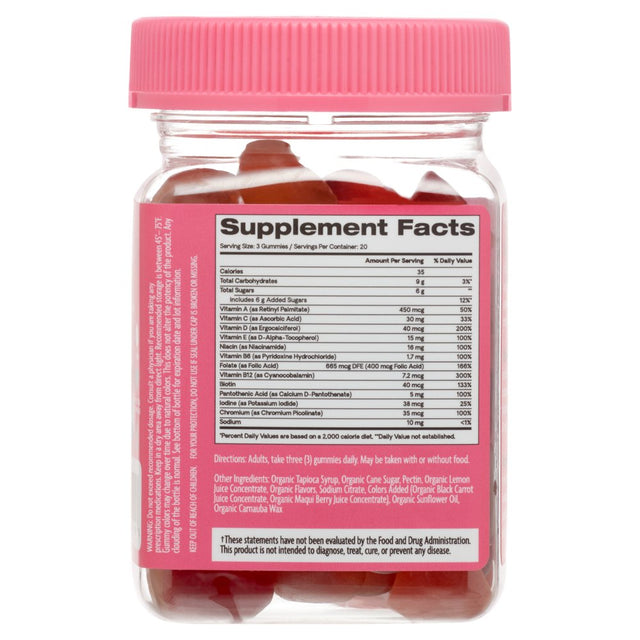 Hello Bello Organic Women'S Multi Vitamin Gummy, 60Ct