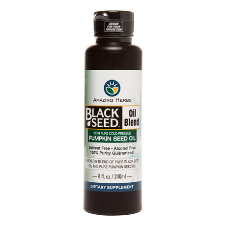 Amazing Herb Black Seed with Pumpkin Seed Oil, 8 Oz
