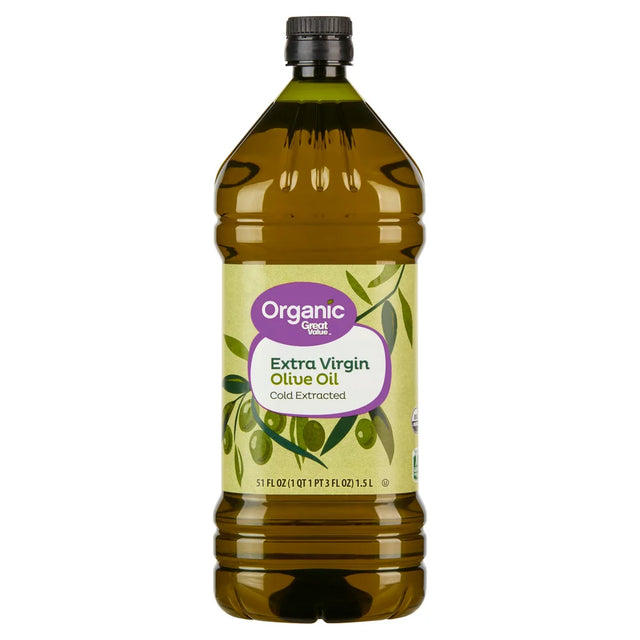 Great Value Organic Extra Virgin Olive Oil, 51 Fl Oz
