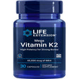 Life Extension Mega Vitamin K2, 45000 Mcg (45 Mg) - High Potency for Strong Bones, Clinically-Studied Dosage Promotes Healthy Bone Density - Gluten-Free, Non-Gmo - 30 Capsules