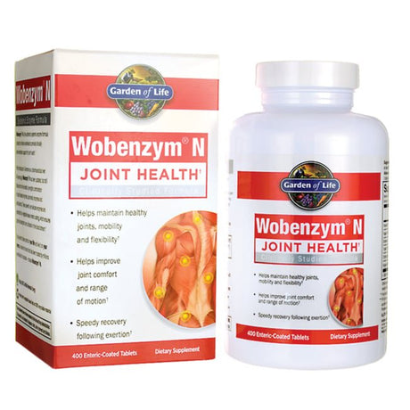 Garden of Life Wobenzym N Inflammation and Joint Support Tablets, 400 Ct