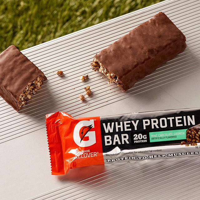 Gatorade Whey Protein Bars Variety Pack (18 Count) and Mint Chocolate Crunch (12 Count)