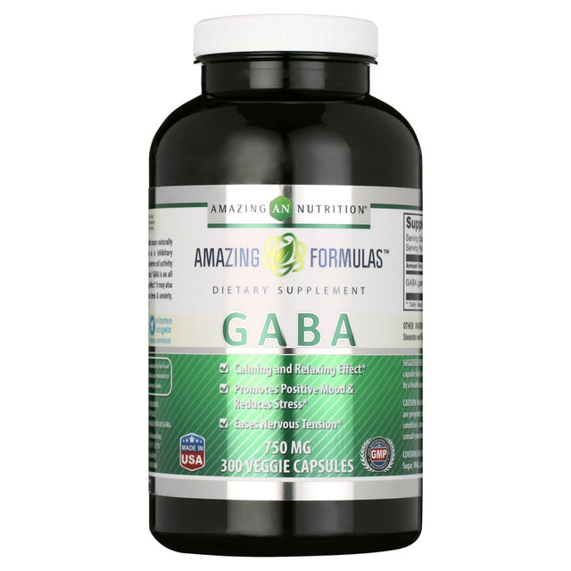 Amazing Nutrition GABA, 750 Mg, 300 Veggie Capsules