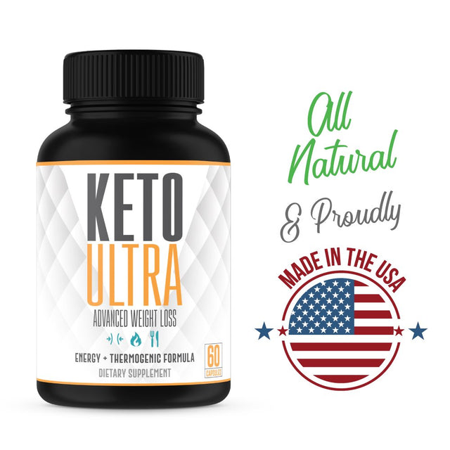 Keto Ultra – Thermogenic Fat Burner Pills– Supports Weight Loss, Fat Burn, Energy & Focus – Built for the Keto Diet – Great for Keto Beginners – 2 Month – Made in the USA