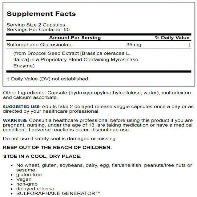 Jarrow Formulas Broccomax Nutritional Supplements, Assists in Cell Replication and Liver Health, 120 Veggie Caps