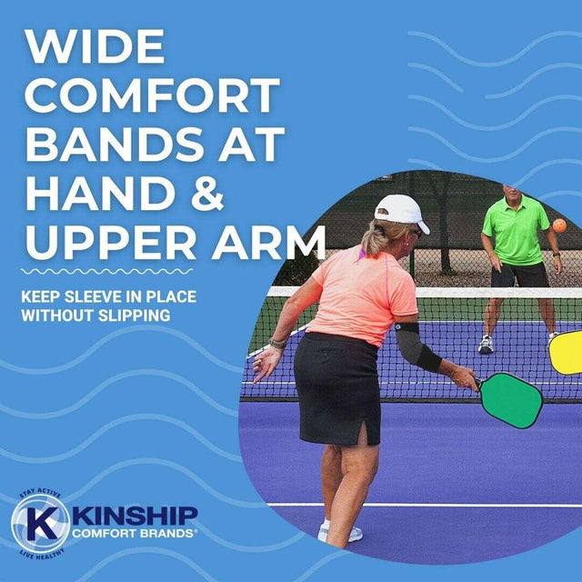 Kinship Comfort Brands Elbow Brace Compression Support Sleeve for Tendonitis, Golfer & Tennis Elbow, Arthritis & Bursitis | Compression Support to Reduce Joint Pain | 1 Pair | Xlarge