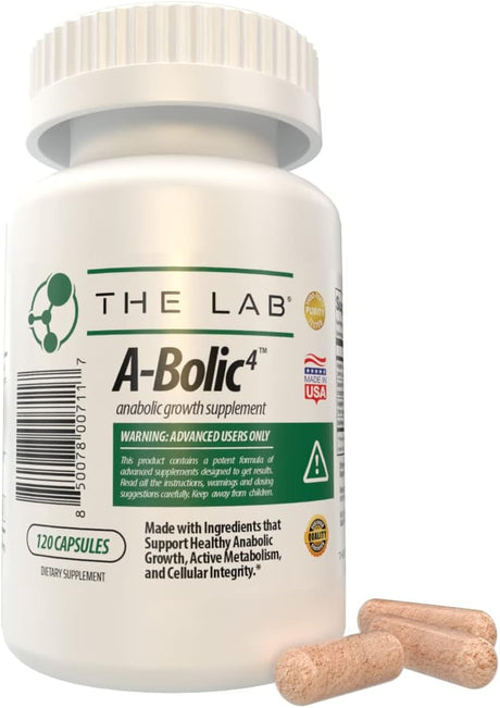 A-Bolic4 Advanced Anabolic Boost Supplement | Support Healthy Anabolic Growth Naturally with Turkesterone, Apigenin, Quercefit™ Quercetin | 120 Capsules