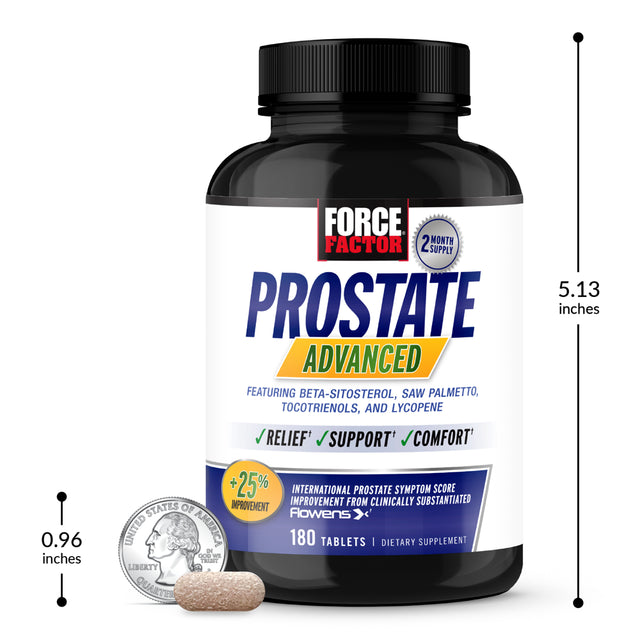 Force Factor Prostate Advanced, Prostate Supplement for Men,180 Tablets