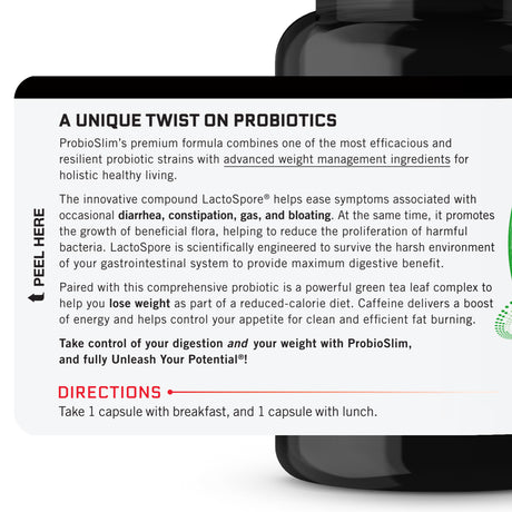 Force Factor Probioslim Probiotic Weight Loss Supplement for Women and Men, 30 Capsules