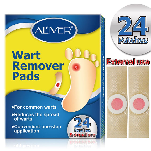 Aliver Wart Remover Strips for Foot Care Cleaning anti Pruritus and Antibacterial 24 Pcs
