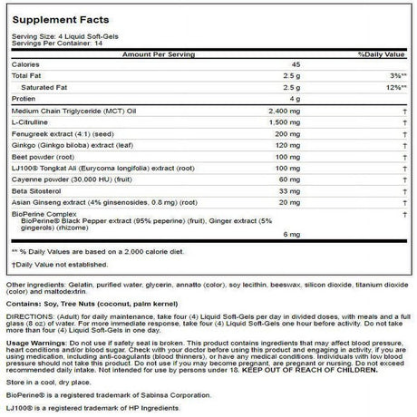 Irwin Naturals Testosterone Mega-Boost Red 56 Sgels