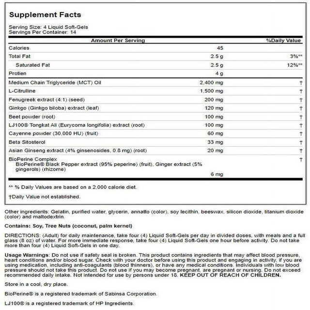 Irwin Naturals Testosterone Mega-Boost Red 56 Sgels