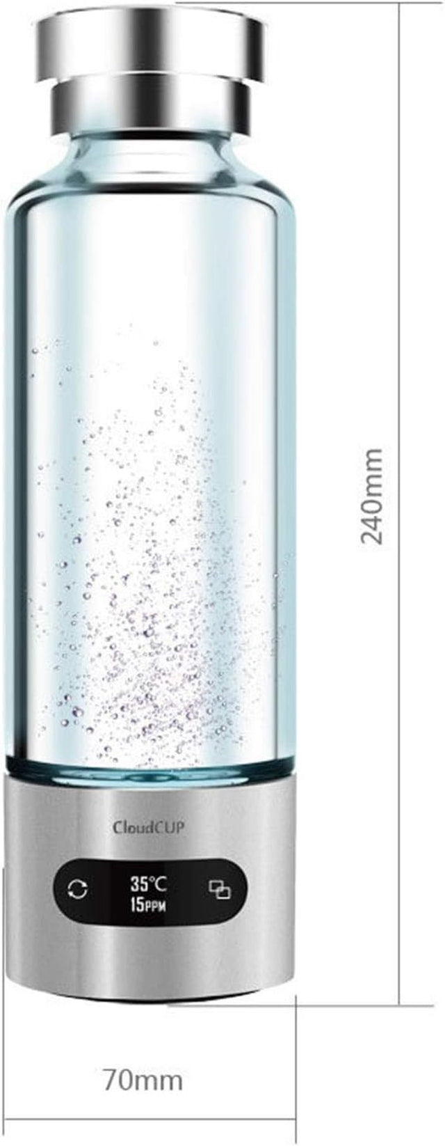 IC Intelligent High Concentration Hydrogen-Rich Water Cup SPE Ion Membrane Alkaline Water Purifier Micro Electrolytic Water Cup 480Ml