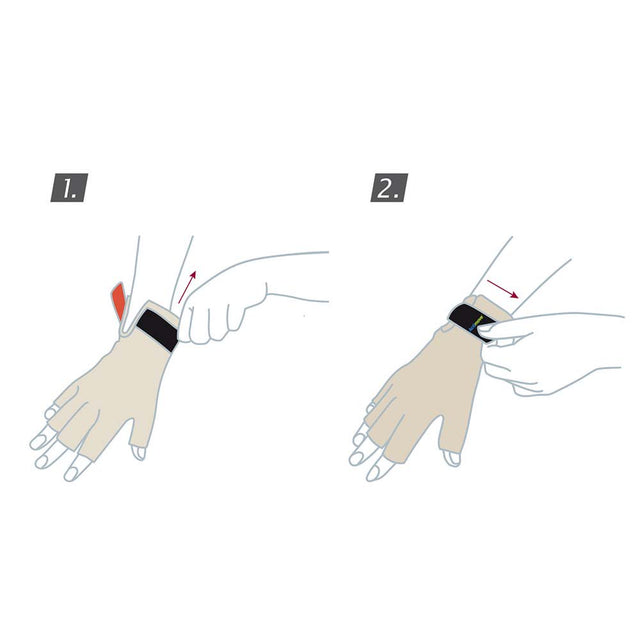 Actimove Arthritis Care Gloves | Fingerless Gloves for Women & Men for Hand Pain, Carpal Tunnel, Rheumatoid, Inflammation, Tendonitis, Trigger Finger, Neuropathy | Beige, Medium